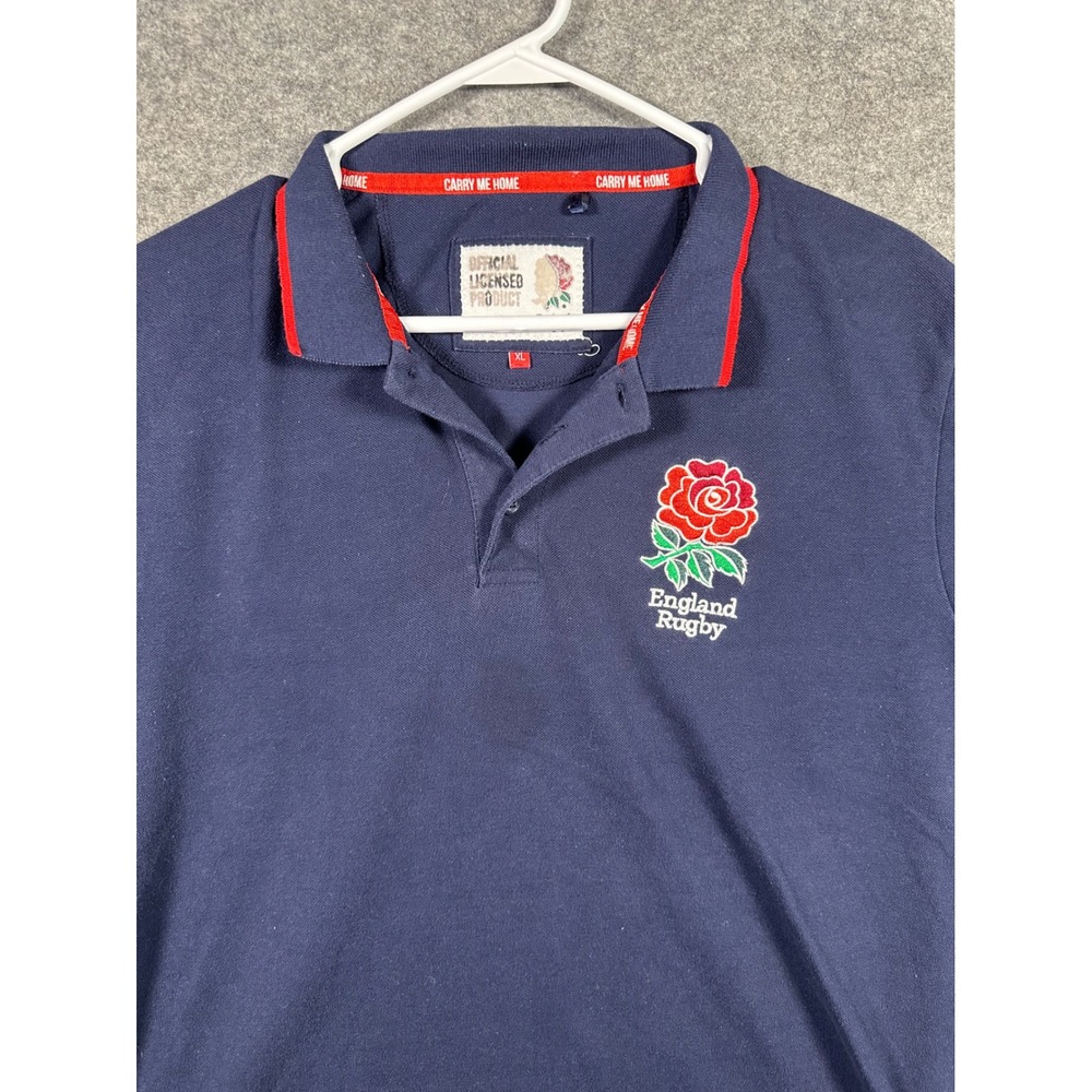 England Rugby Polo Shirt Mens XL Carry Me Home Official‎ Licensed Product